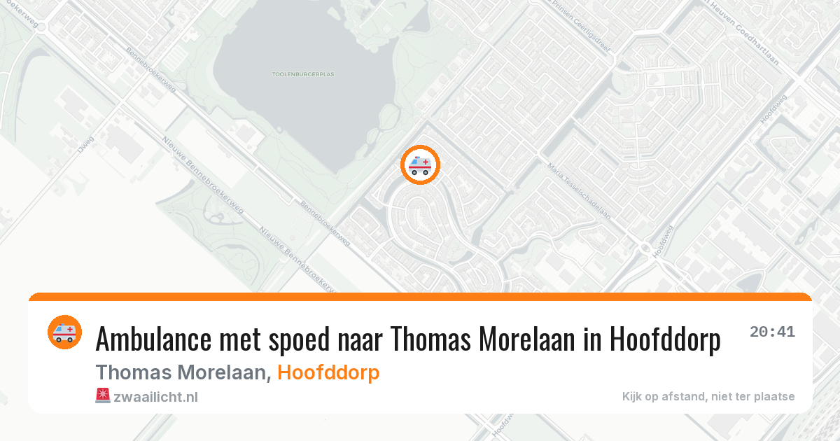 Ambulance met spoed naar Thomas Morelaan in Hoofddorp — 25 jan 2026
