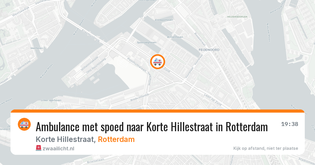 Ambulance met spoed naar Korte Hillestraat in Rotterdam — 28 mei 2026