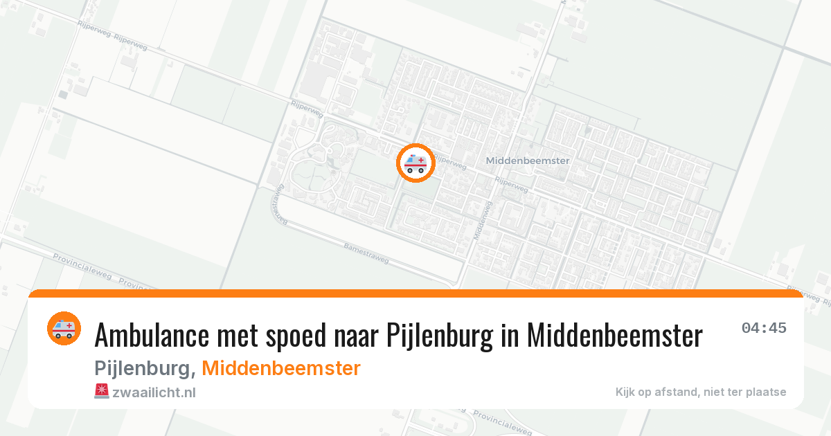 Ambulance met spoed naar Pijlenburg in Middenbeemster — 10 jul 2026