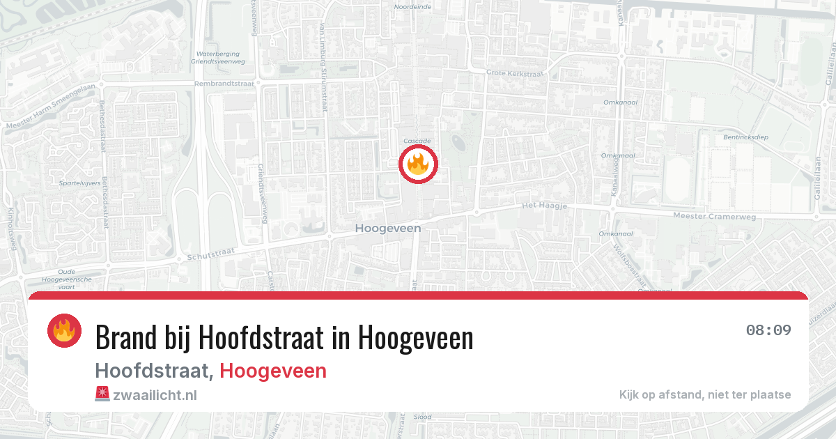 Brand bij Hoofdstraat in Hoogeveen — 19 mei 2026