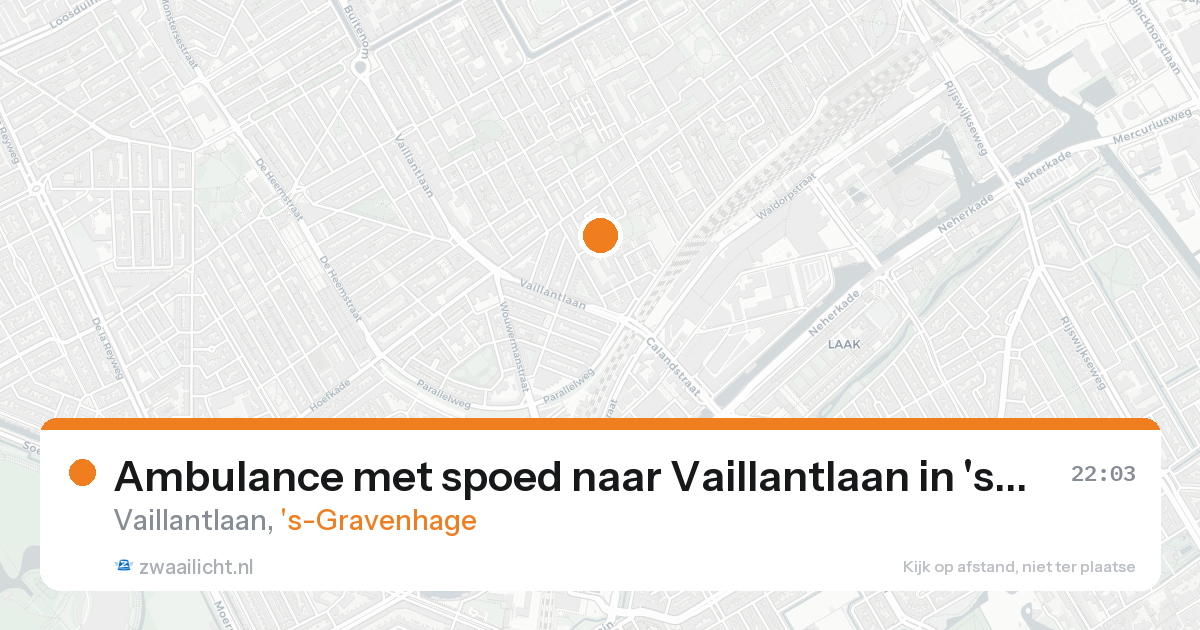 Ambulance met spoed naar Vaillantlaan in 's-Gravenhage — 27 mei 2026
