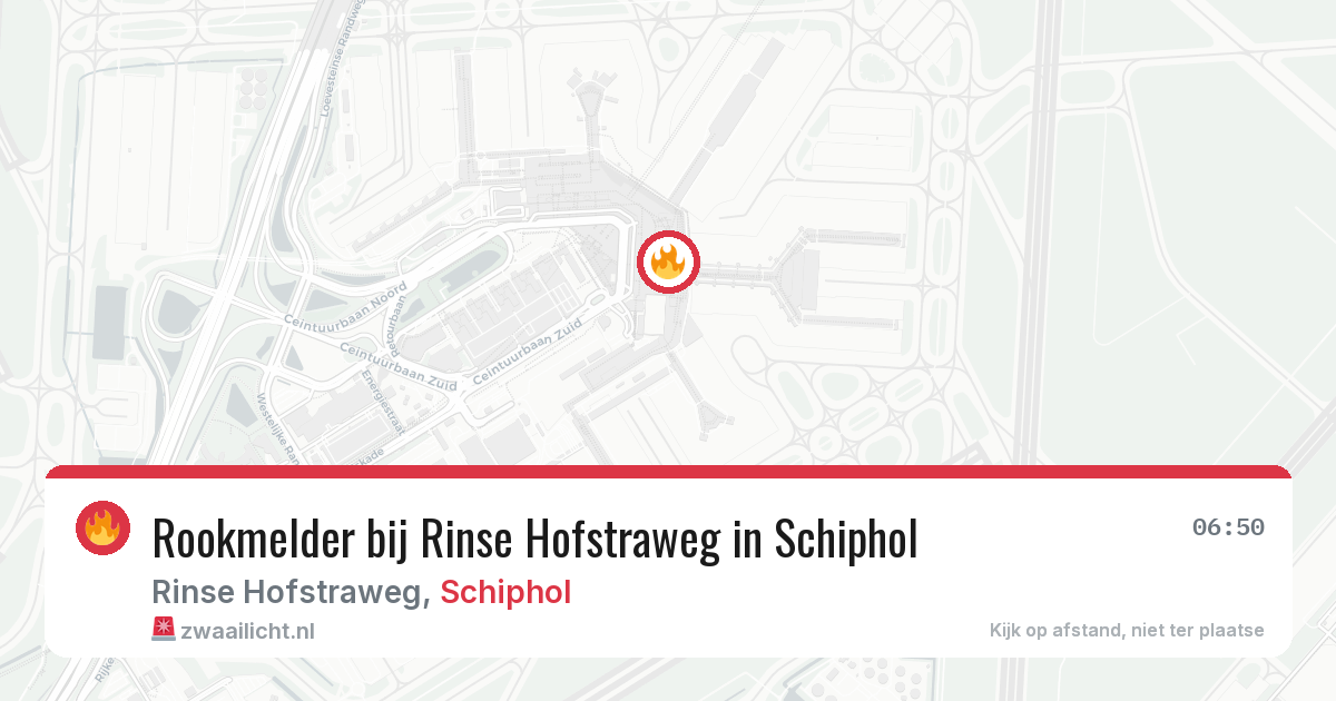 Rookmelder bij Rinse Hofstraweg in Schiphol — 23 jun 2026