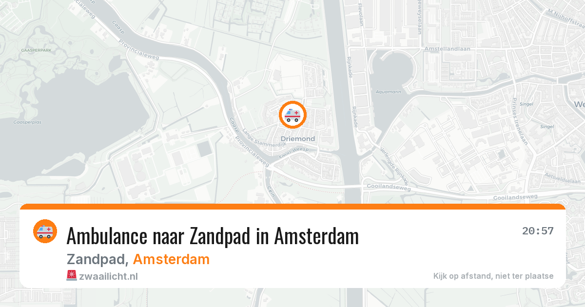 Ambulance naar Zandpad in Amsterdam — 10 apr 2026