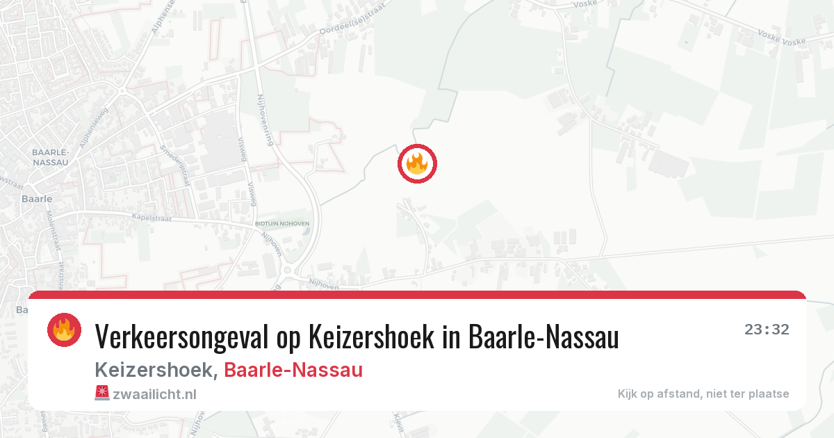 Verkeersongeval op Keizershoek in Baarle-Nassau — 13 jun 2026