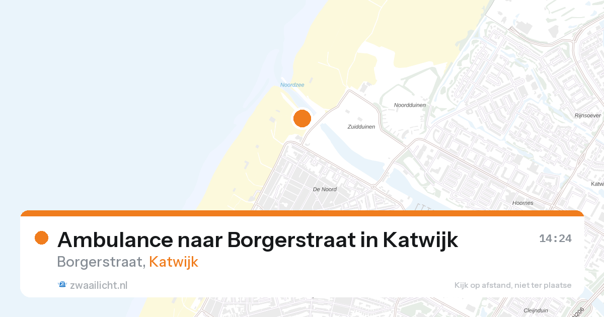Ambulance naar Borgerstraat in Katwijk — 3 jul 2026