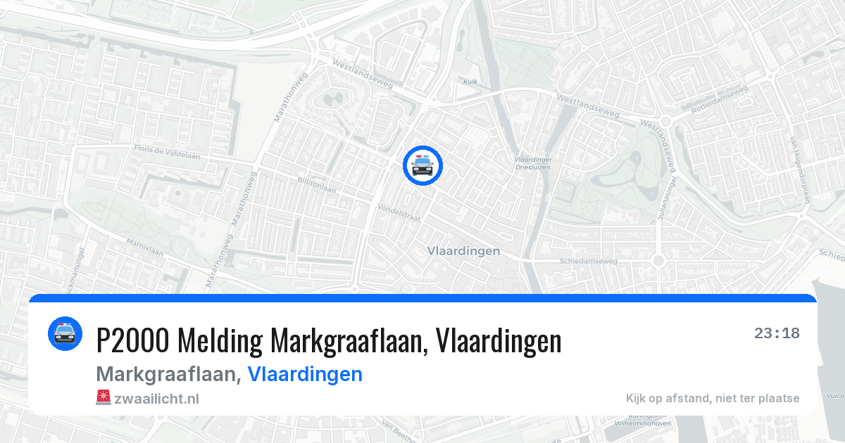 P2000 Melding Markgraaflaan, Vlaardingen — 9 jun 2026