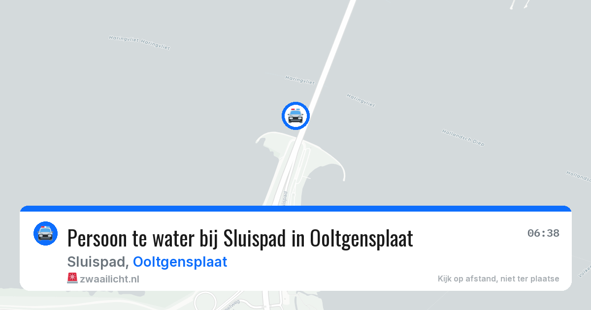 Persoon te water bij Sluispad in Ooltgensplaat — 9 apr 2026