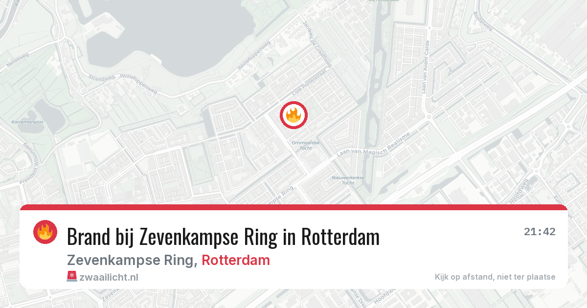 Brand bij Zevenkampse Ring in Rotterdam — 22 mei 2026