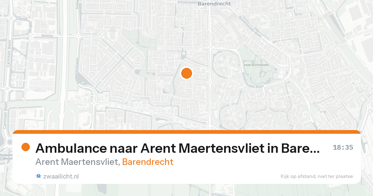 Ambulance naar Arent Maertensvliet in Barendrecht — 25 aug 2026