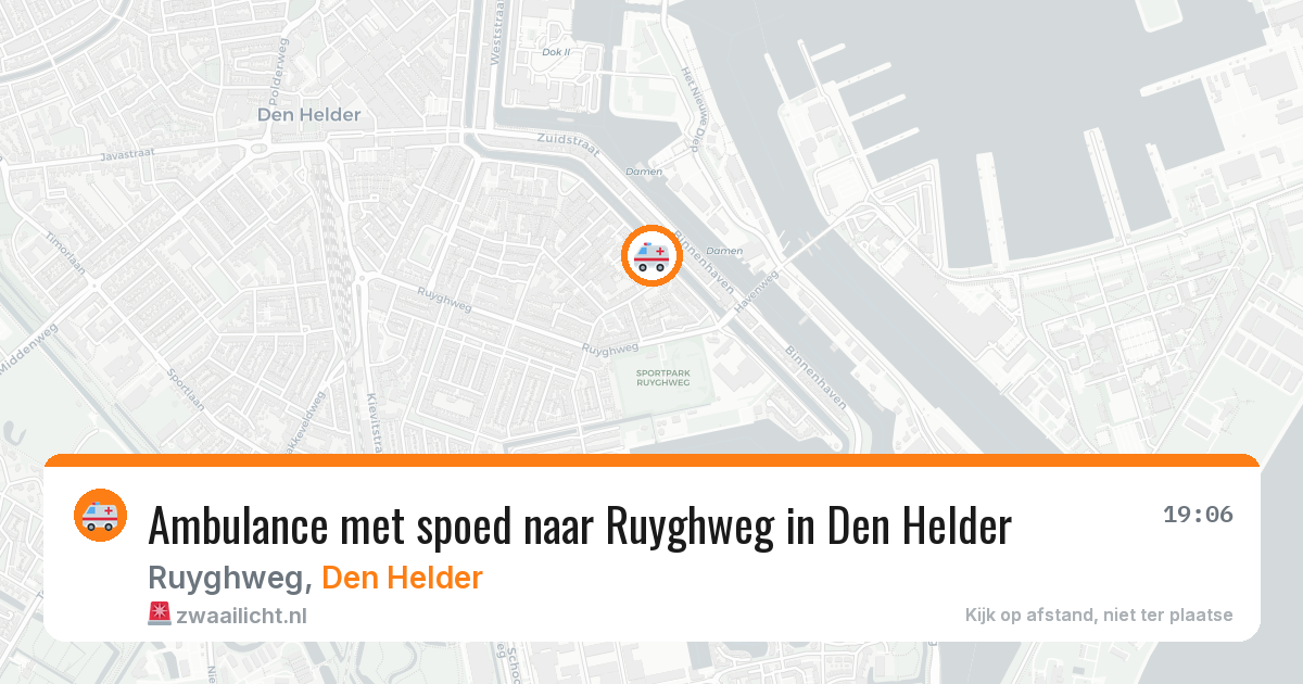 Ambulance met spoed naar Ruyghweg in Den Helder — 2 aug 2026