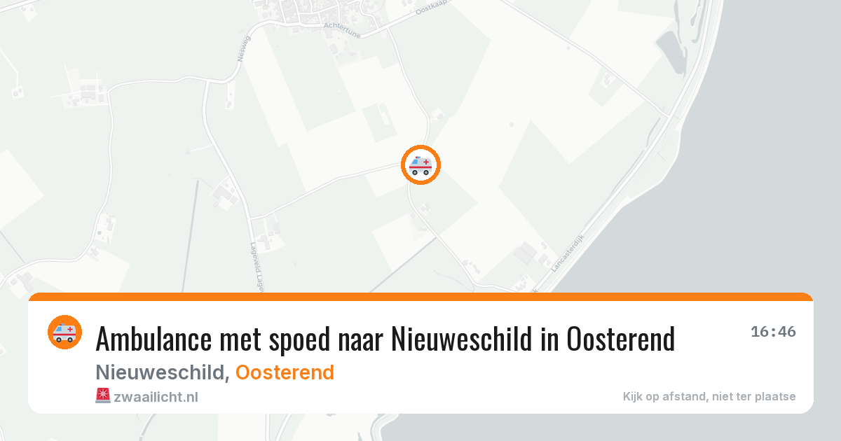 Ambulance met spoed naar Nieuweschild in Oosterend — 27 jun 2026