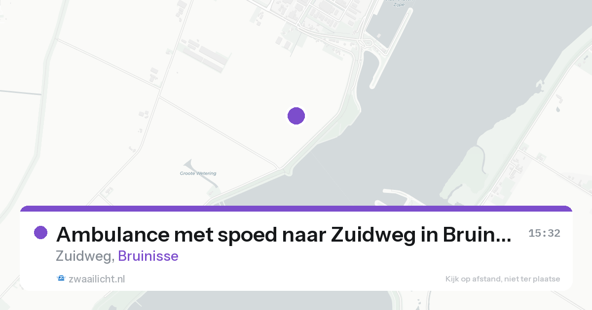 Ambulance met spoed naar Zuidweg in Bruinisse — 25 aug 2026