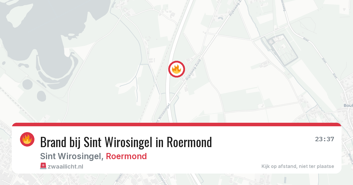 Brand bij Sint Wirosingel in Roermond — 19 jul 2026