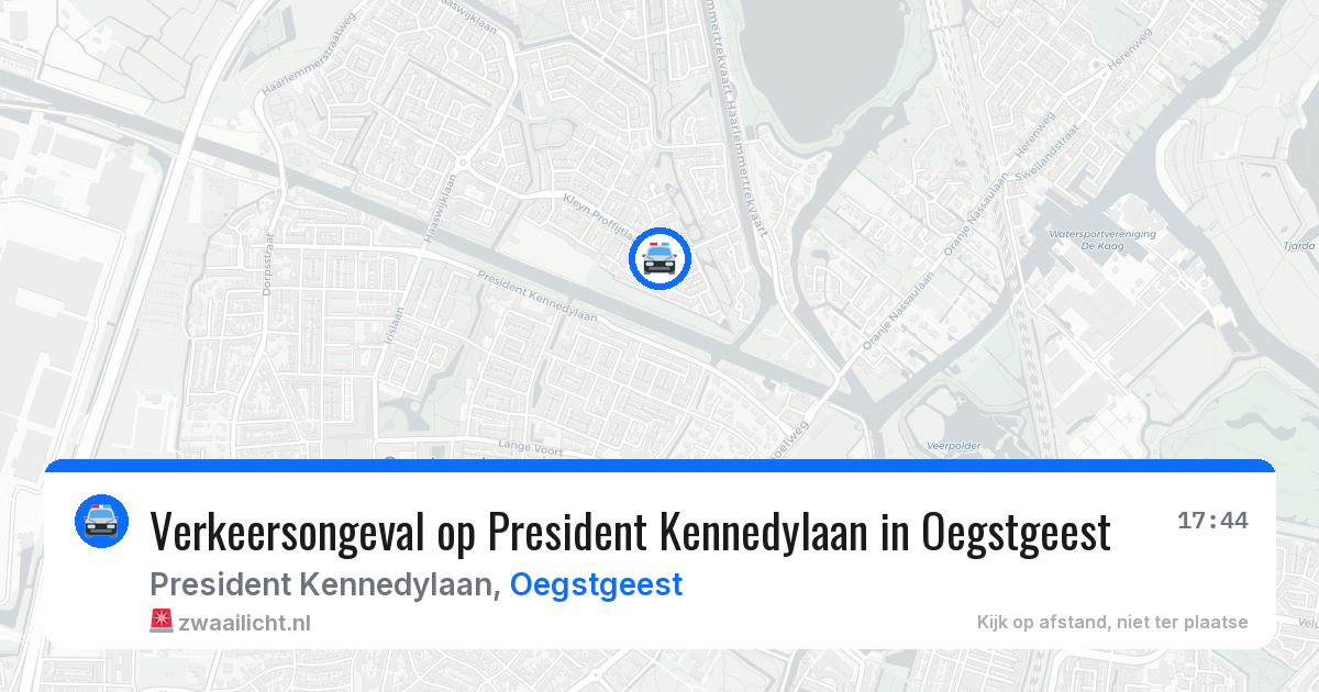 Verkeersongeval op President Kennedylaan in Oegstgeest — 31 mrt 2026