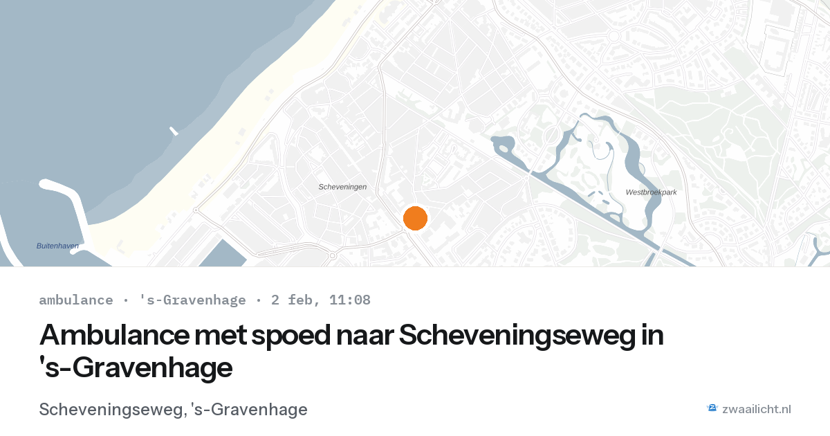 Ambulance met spoed naar Scheveningseweg in 's-Gravenhage — 2 feb 2026