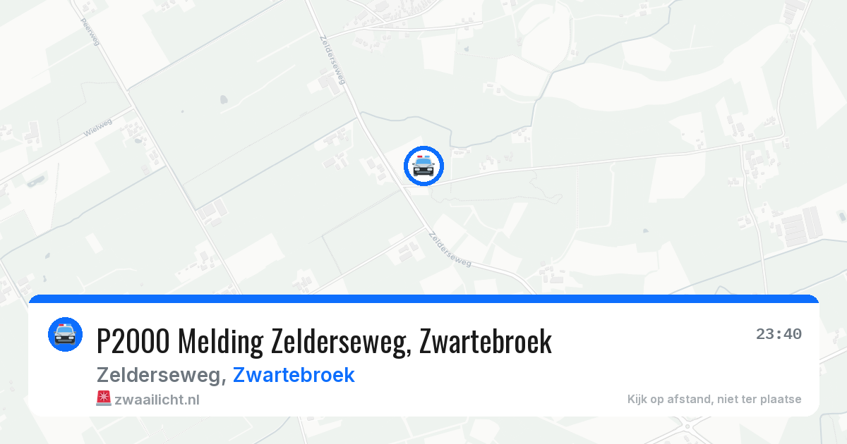 P2000 Melding Zelderseweg, Zwartebroek — 28 feb 2026