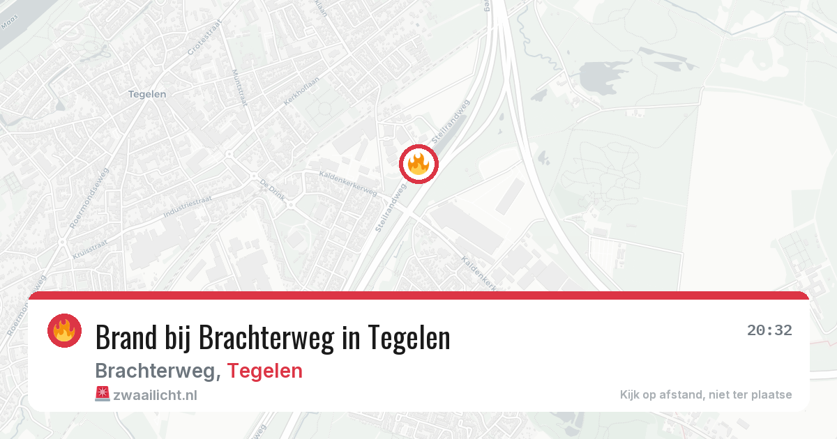 Brand bij Brachterweg in Tegelen — 15 jun 2026