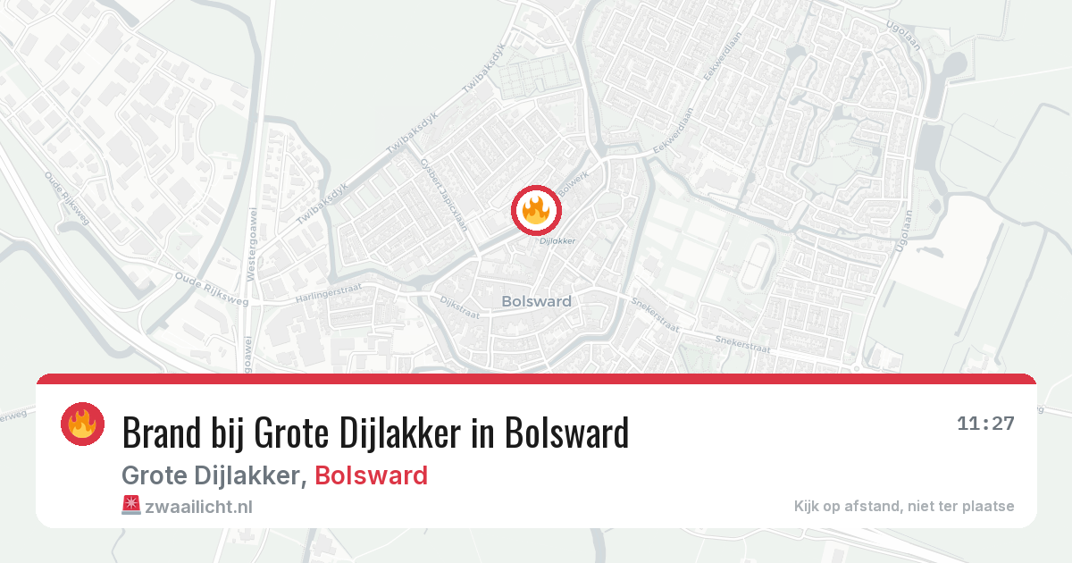 Brand bij Grote Dijlakker in Bolsward — 10 jun 2026