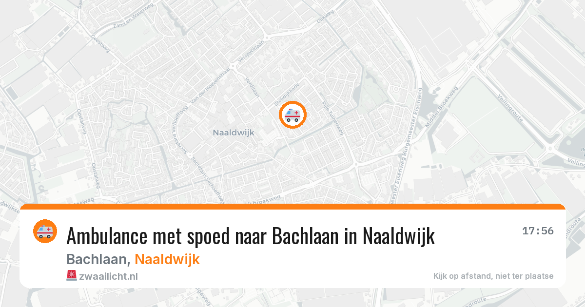 Ambulance met spoed naar Bachlaan in Naaldwijk — 1 aug 2026