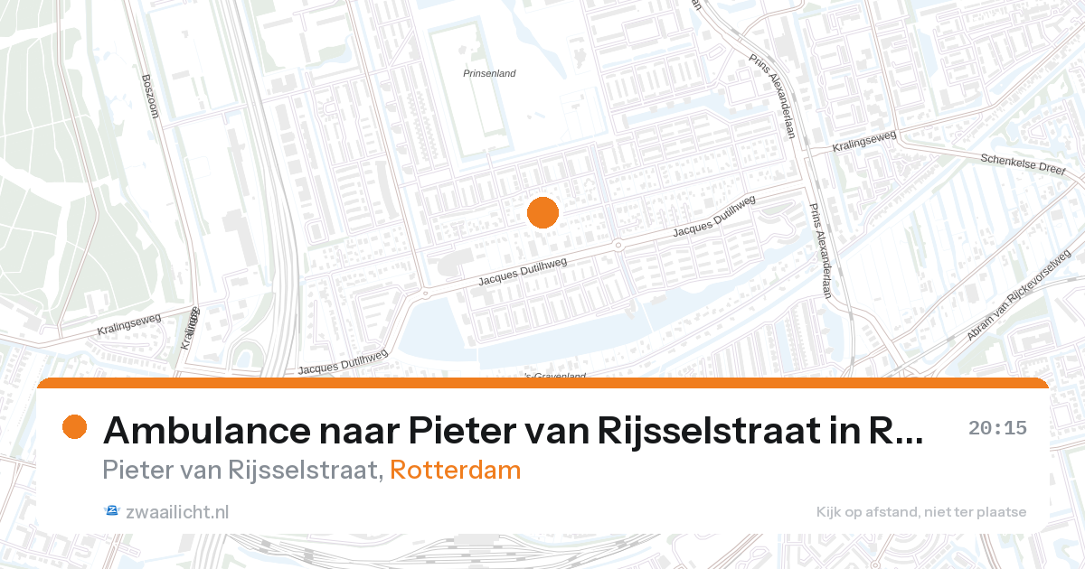 Ambulance naar Pieter van Rijsselstraat in Rotterdam — 17 jul 2026