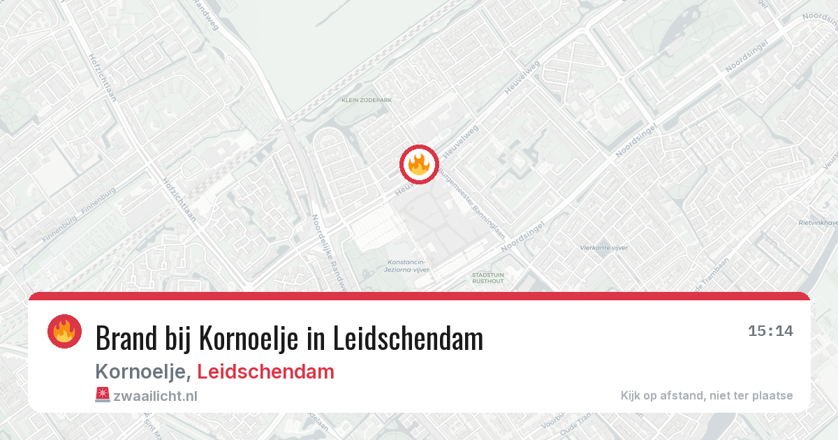 Brand bij Kornoelje in Leidschendam — 23 mrt 2026