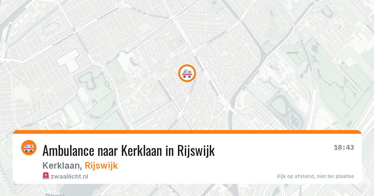 Ambulance naar Kerklaan in Rijswijk — 13 aug 2026