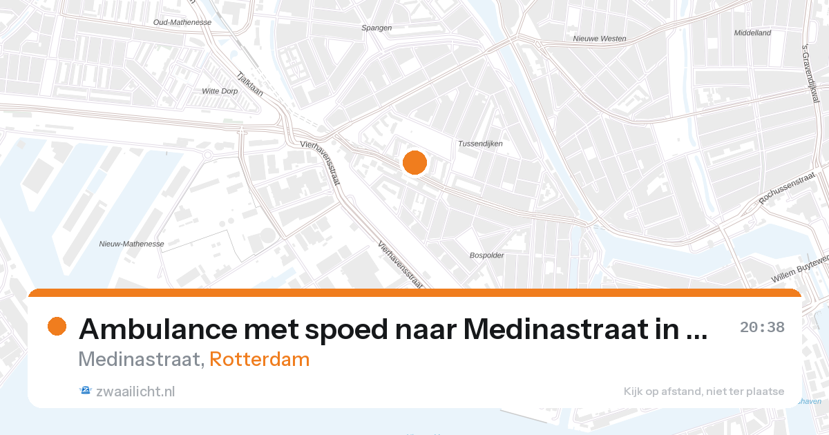 Ambulance met spoed naar Medinastraat in Rotterdam — 28 aug 2026