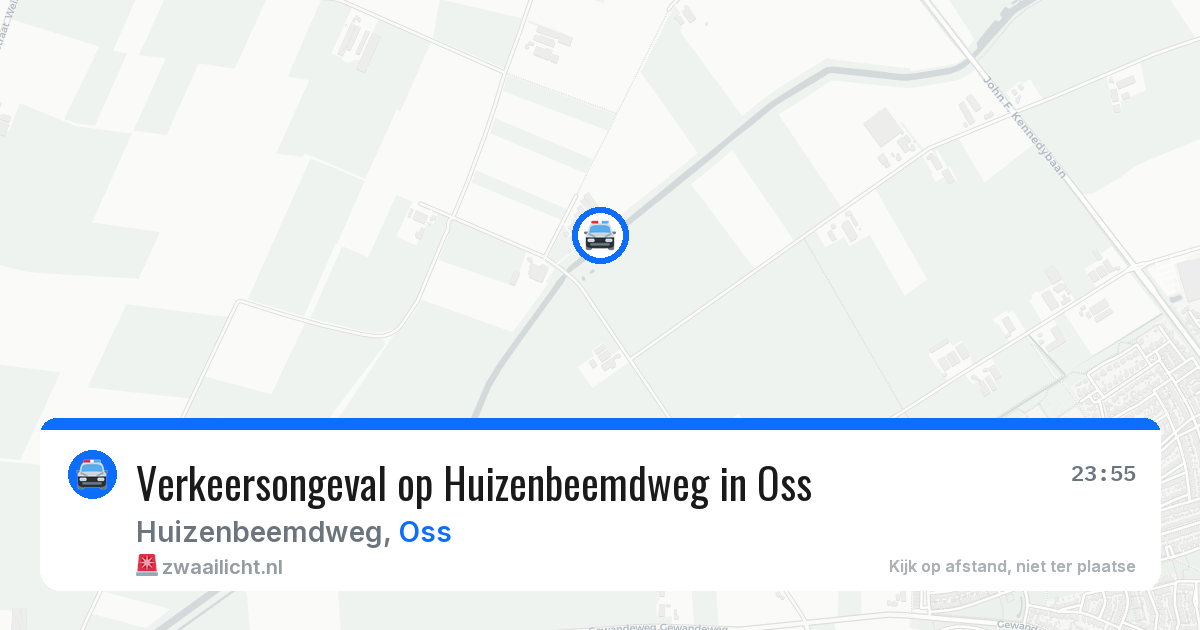 Verkeersongeval op Huizenbeemdweg in Oss — 24 apr 2026