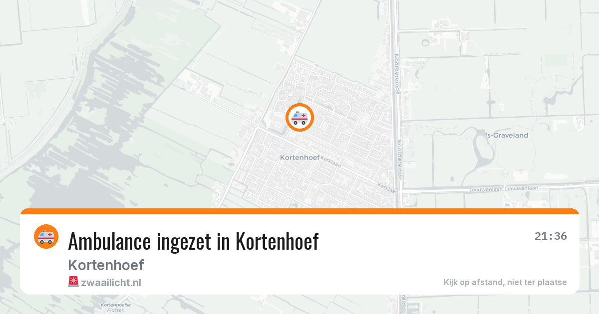 Ambulance ingezet in Kortenhoef — 12 mei 2026