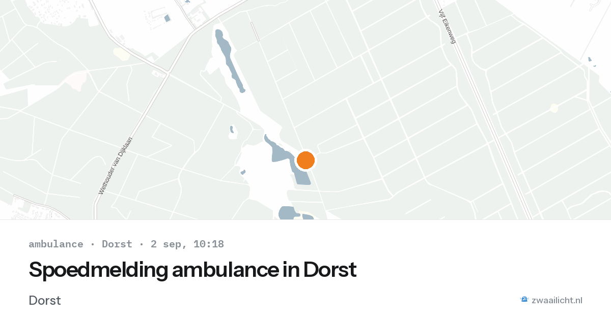 Spoedmelding ambulance in Dorst — 2 sep 2026