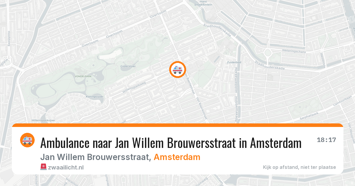 Ambulance naar Jan Willem Brouwersstraat in Amsterdam — 6 jun 2026