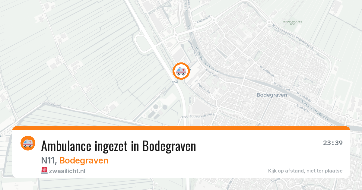Ambulance ingezet in Bodegraven — 11 aug 2026