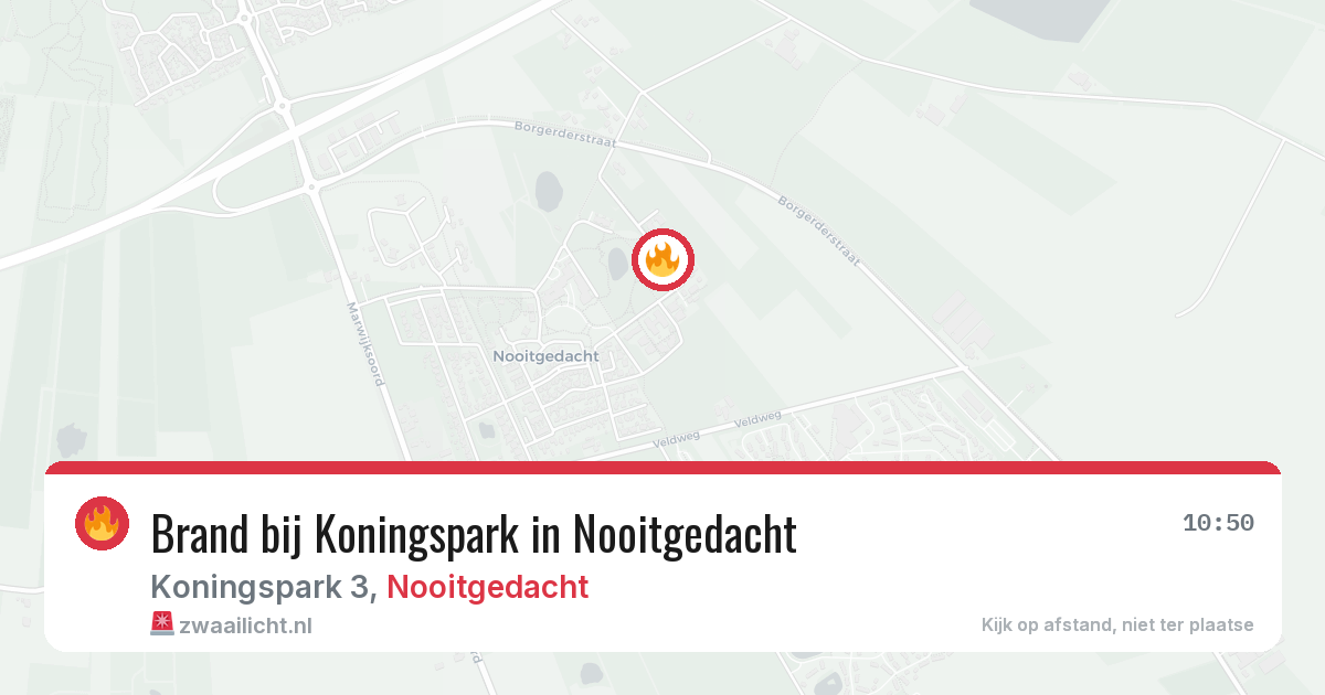 Brand bij Koningspark in Nooitgedacht — 11 jul 2026