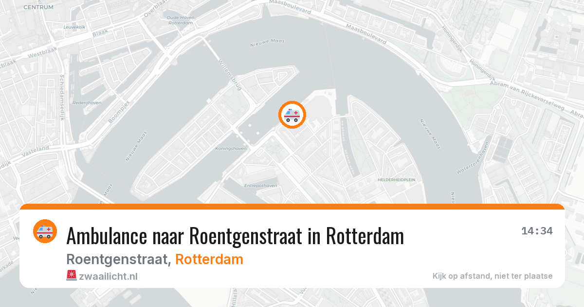Ambulance naar Roentgenstraat in Rotterdam — 19 mei 2026