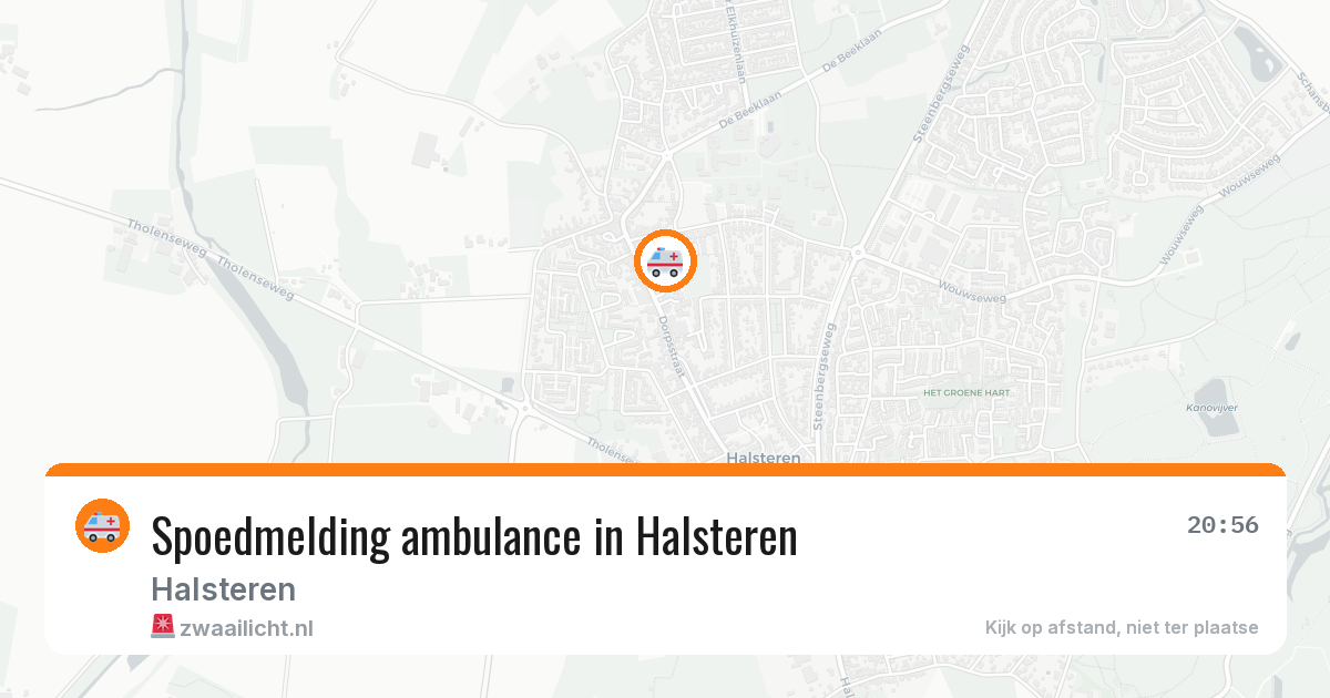 Spoedmelding ambulance in Halsteren — 11 aug 2026