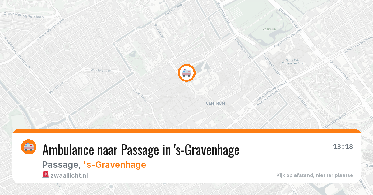 Ambulance naar Passage in 's-Gravenhage — 6 mei 2026