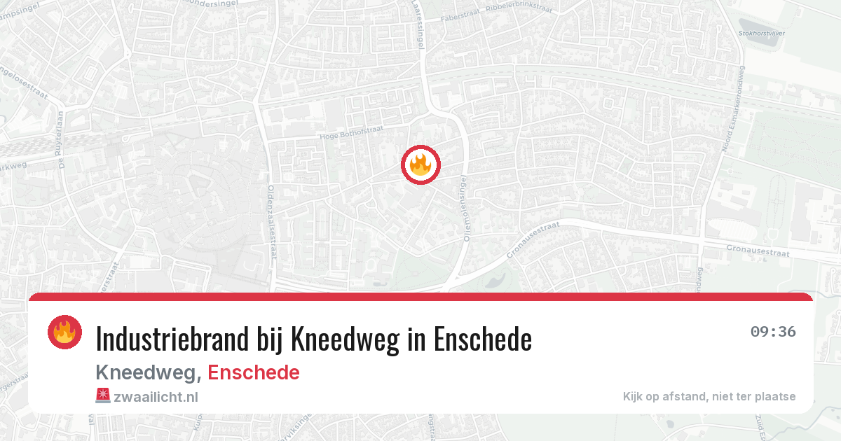 Industriebrand bij Kneedweg in Enschede — 15 jun 2026