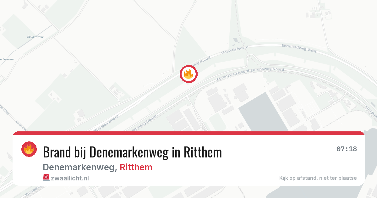 Brand bij Denemarkenweg in Ritthem — 11 mei 2026
