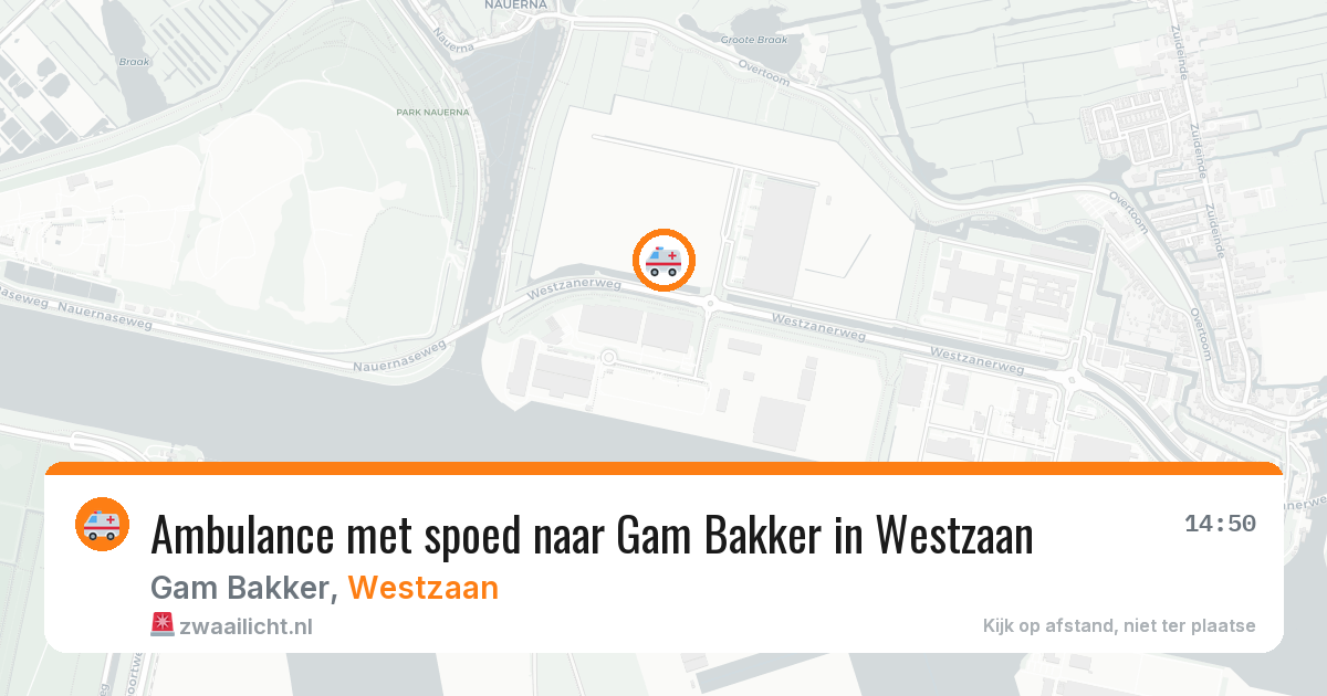 Ambulance met spoed naar Gam Bakker in Westzaan — 21 apr 2026