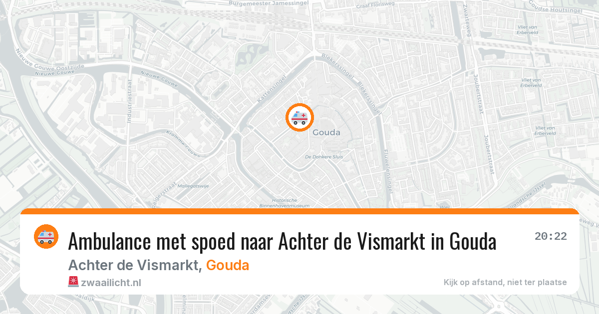 Ambulance met spoed naar Achter de Vismarkt in Gouda — 28 mei 2026