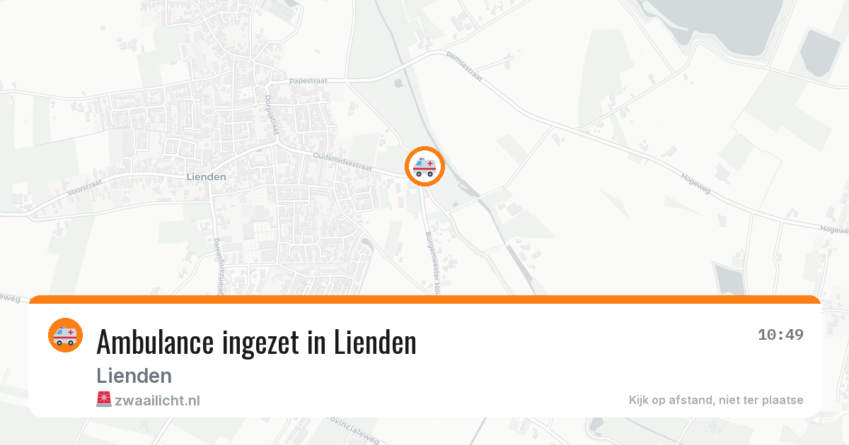 Ambulance ingezet in Lienden — 13 aug 2026