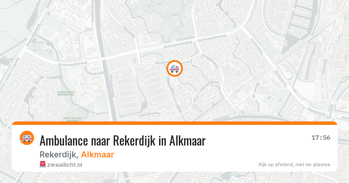 Ambulance naar Rekerdijk in Alkmaar — 14 aug 2026