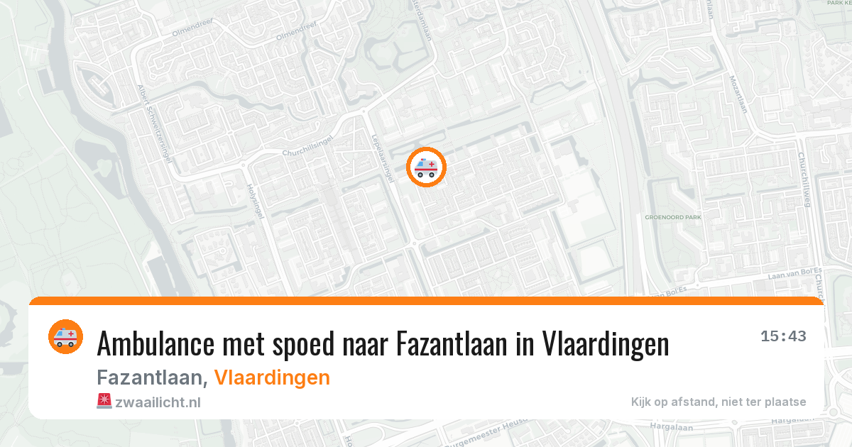 Ambulance met spoed naar Fazantlaan in Vlaardingen — 7 apr 2026