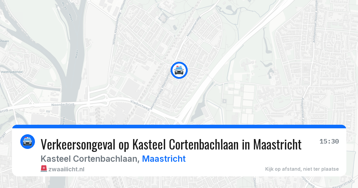 Verkeersongeval op Kasteel Cortenbachlaan in Maastricht — 27 mrt 2026