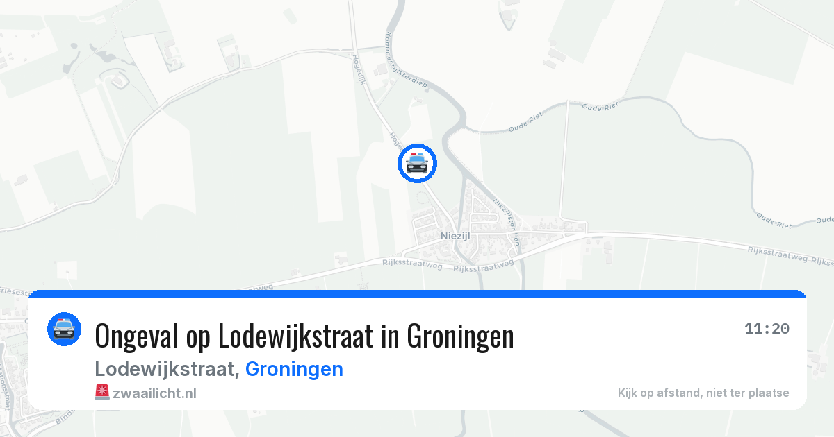 Ongeval op Lodewijkstraat in Groningen — 24 jan 2026