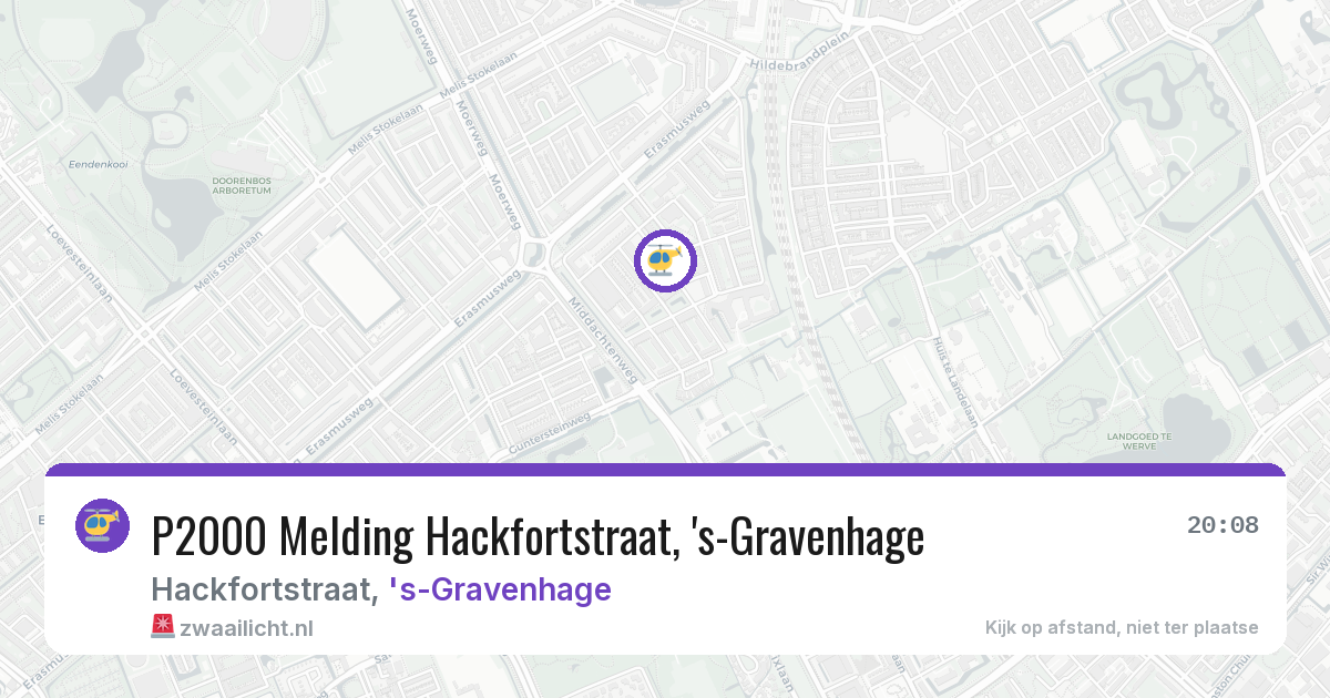 P2000 Melding Hackfortstraat, 's-Gravenhage — 3 jun 2026