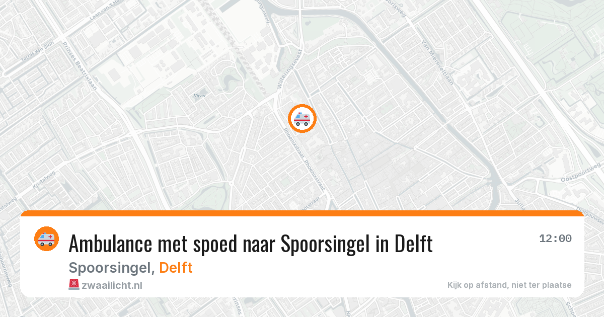 Ambulance met spoed naar Spoorsingel in Delft — 1 apr 2026