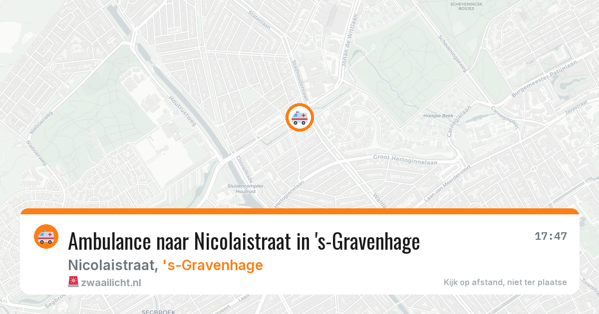 Ambulance naar Nicolaistraat in 's-Gravenhage — 13 aug 2026
