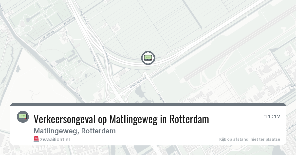 Verkeersongeval op Matlingeweg in Rotterdam — 5 mrt 2026