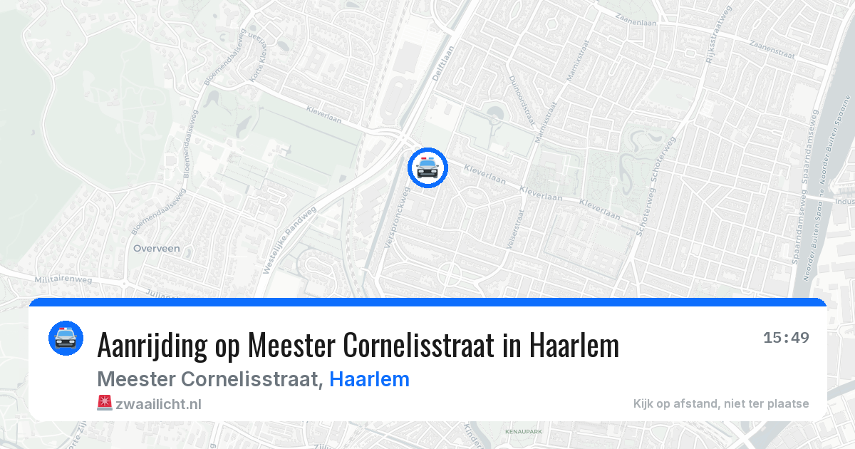 Aanrijding op Meester Cornelisstraat in Haarlem — 7 mei 2026